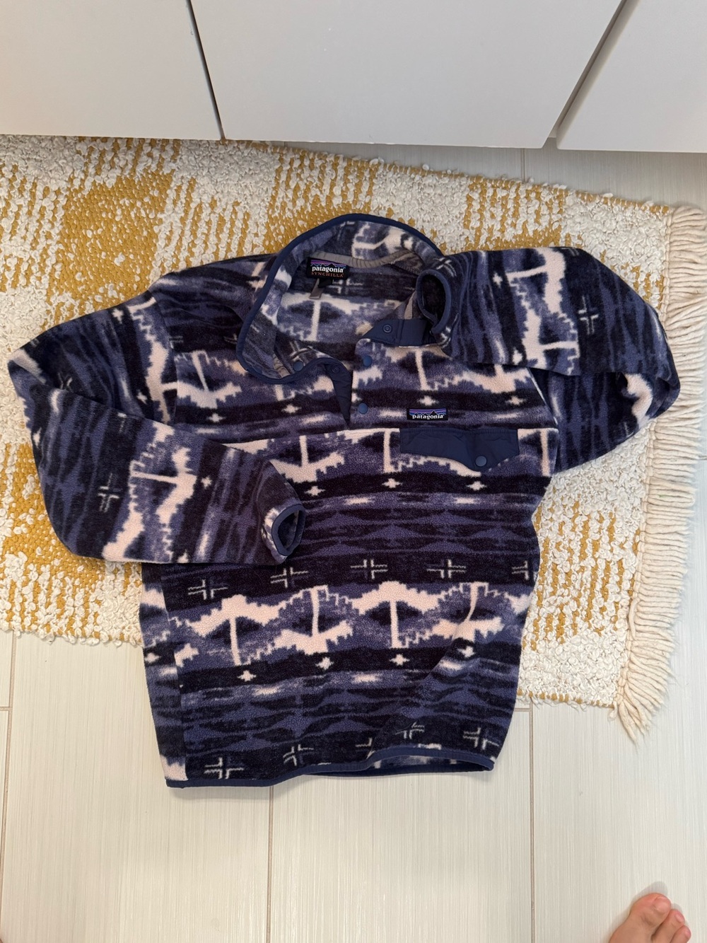 Patagonia synchilla Printed Fleece Pullover - Navy & White